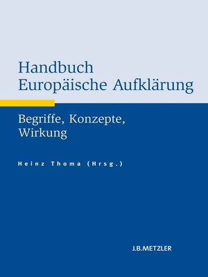 cover image of Handbuch Europäische Aufklärung